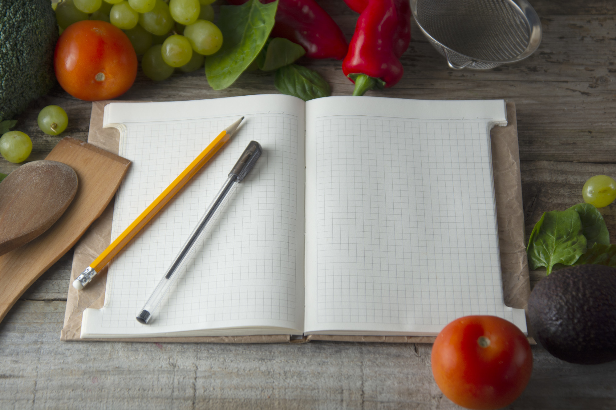Notebook con appunti di ricette